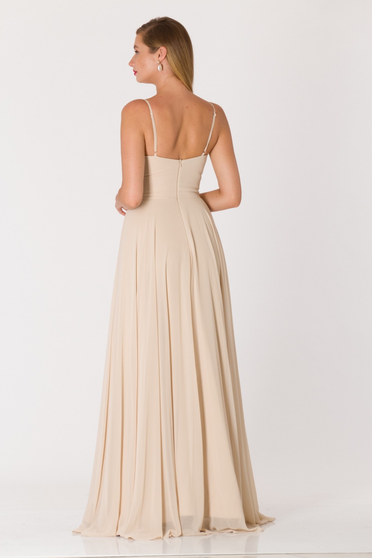 Robe de soir e en tulle l g re Nude 63006