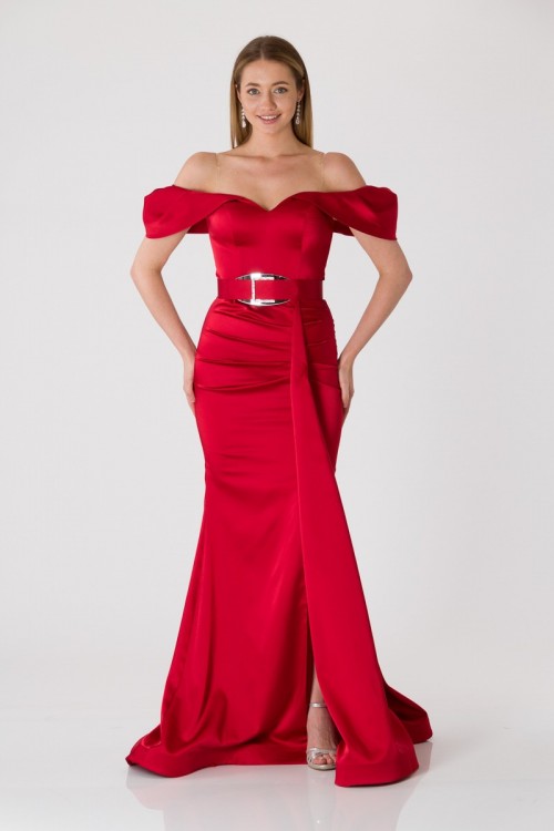 Robe de soirée rouge 63148